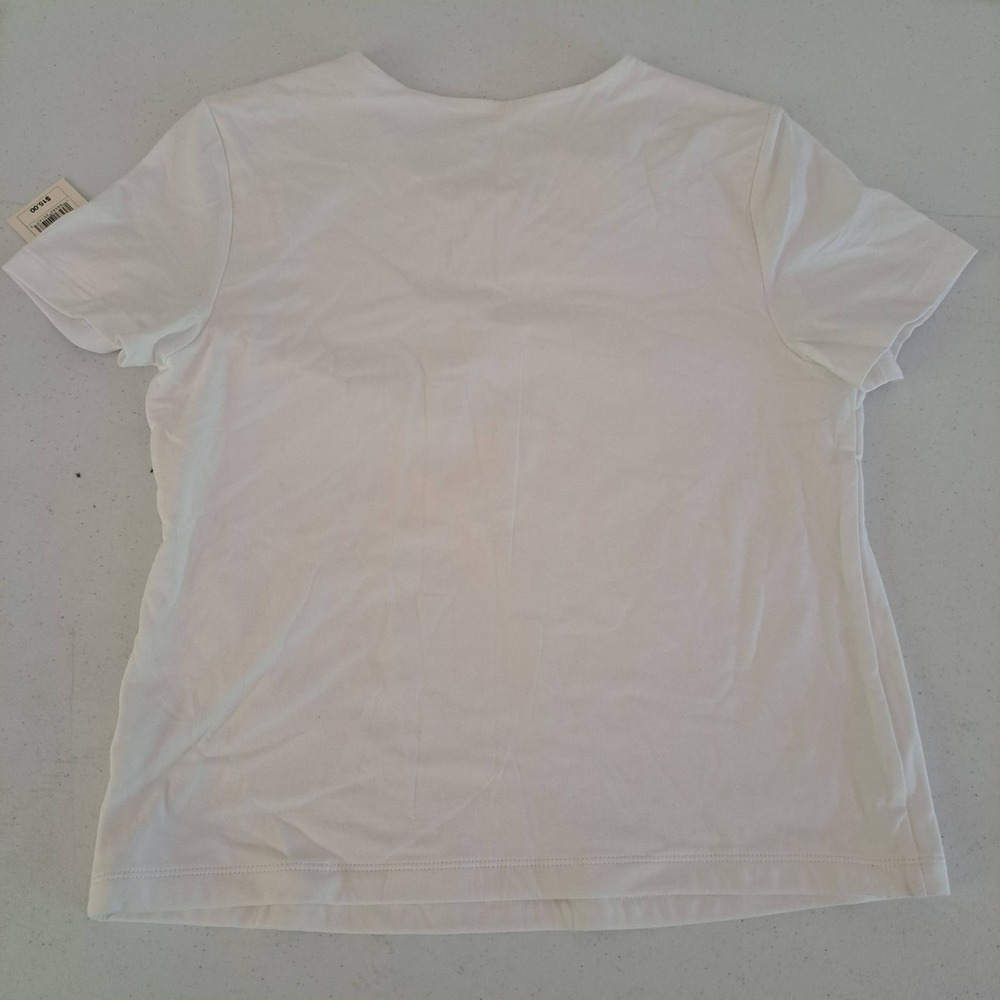 A New Day T-Shirt Womens Medium White New Short Sleeve Crew Neck 974-120-B42 - Picture 2 of 4